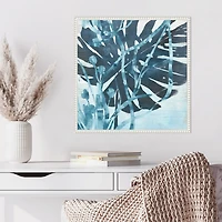 Water Palms I Framed Canvas Art Print