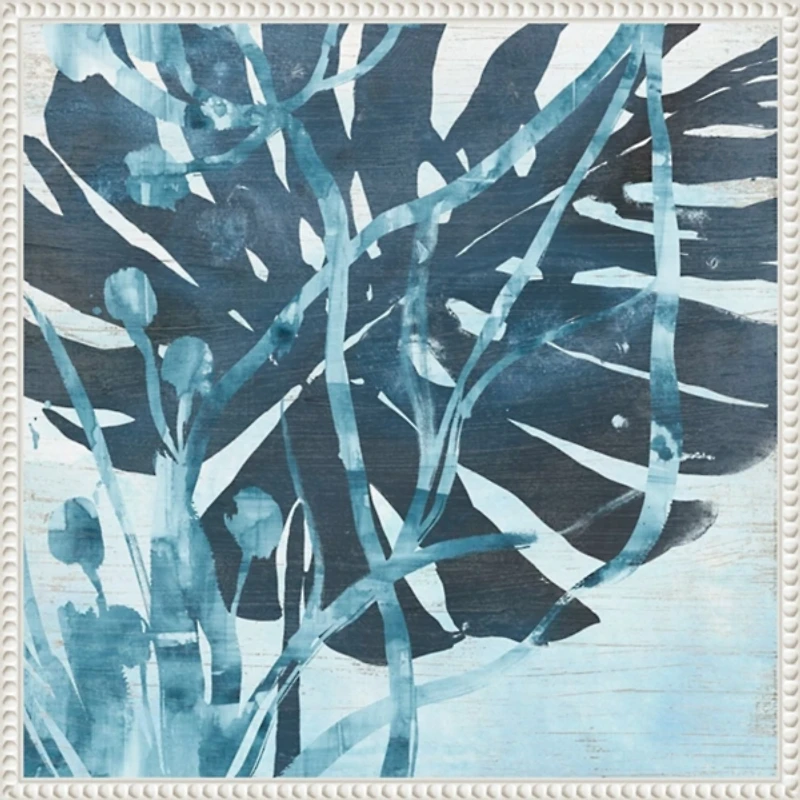 Water Palms I Framed Canvas Art Print