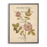Rose Book Page Framed Art Print