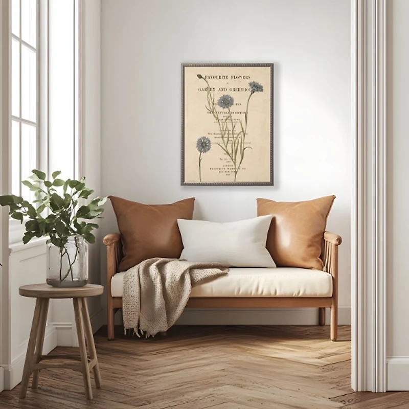 Cornflower Book Page Framed Art Print