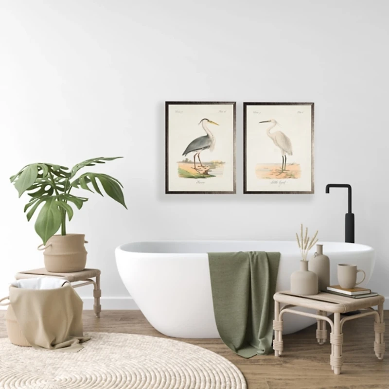 White Egret Framed Art Print