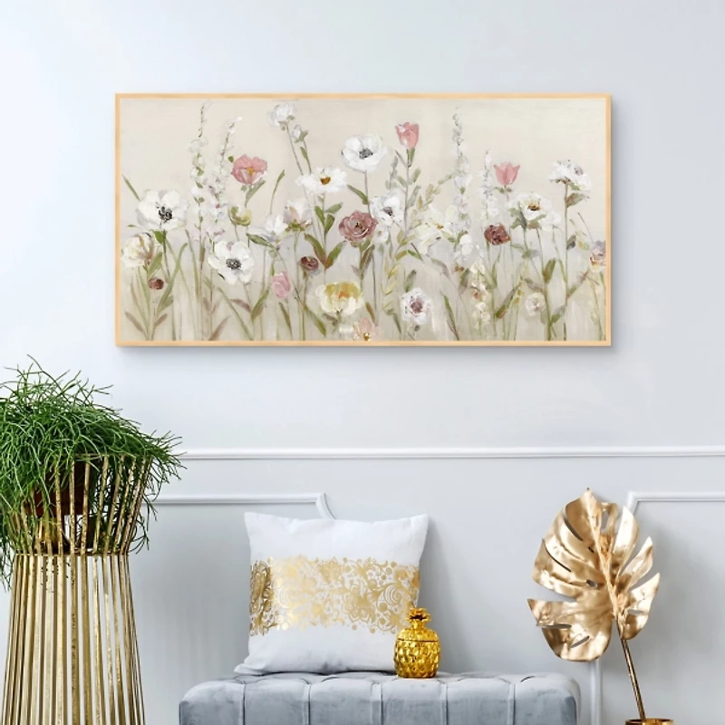 Blooming Around Framed Canvas Art Print, 49x25