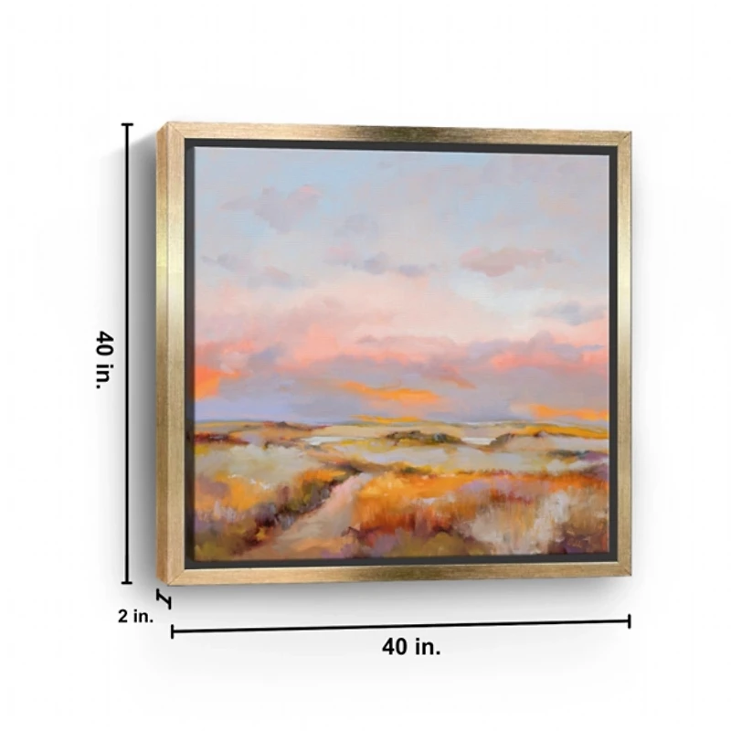 Sky on Fire Framed Canvas Art Print