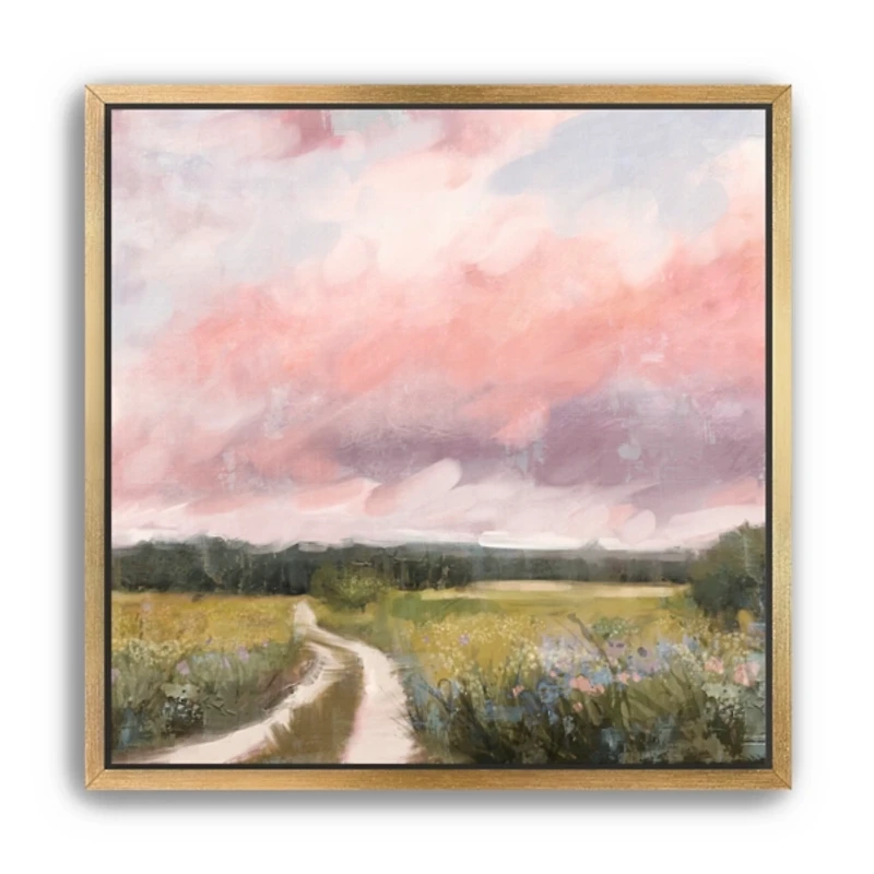 Spring Fields II Framed Canvas Art Print
