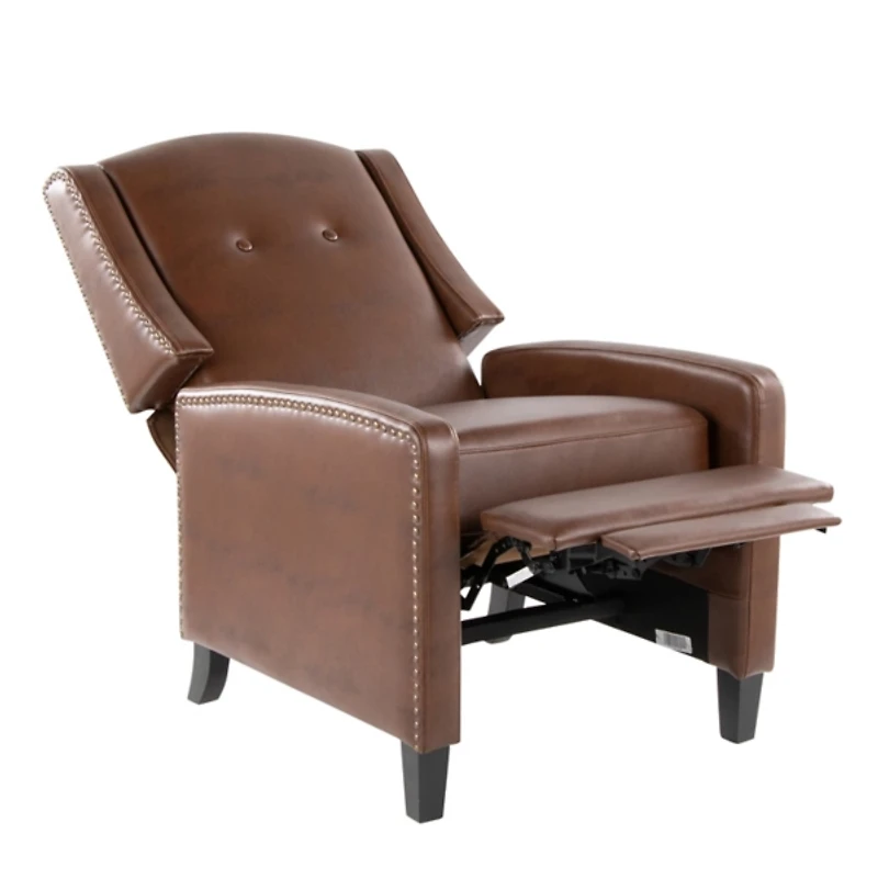 Stanley Brown Faux Leather Recliner