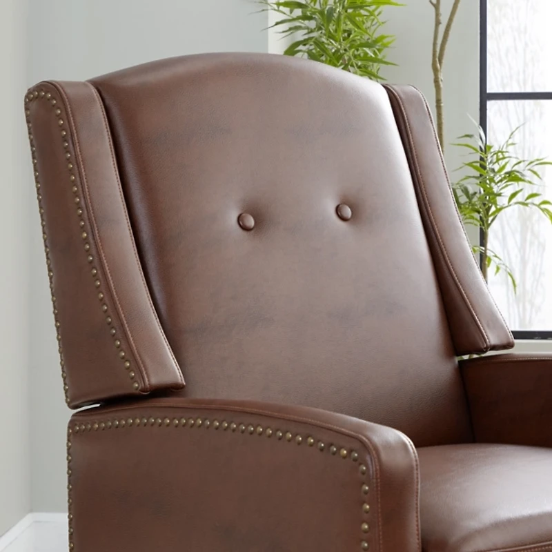 Stanley Brown Faux Leather Recliner