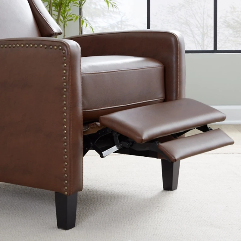 Stanley Brown Faux Leather Recliner