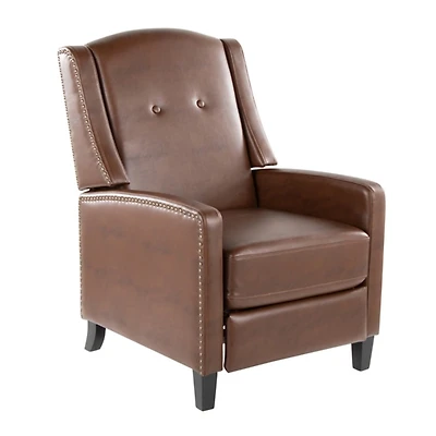 Stanley Brown Faux Leather Recliner