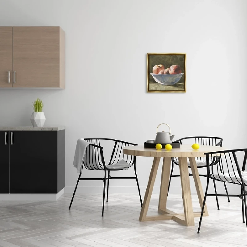 Apples in a Bowl Framed Canvas Art Print