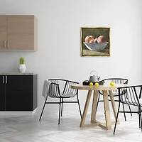 Apples in a Bowl Framed Canvas Art Print, 25x25