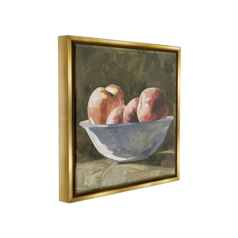 Apples in a Bowl Framed Canvas Art Print, 25x25