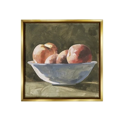 Apples in a Bowl Framed Canvas Art Print, 25x25