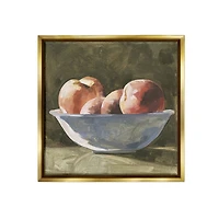 Apples in a Bowl Framed Canvas Art Print, 25x25