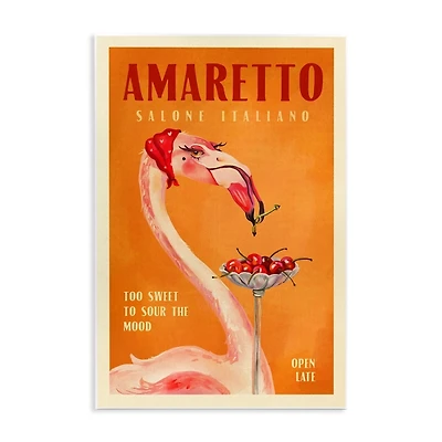 Vintage Amaretto Flamingo Wall Plaque