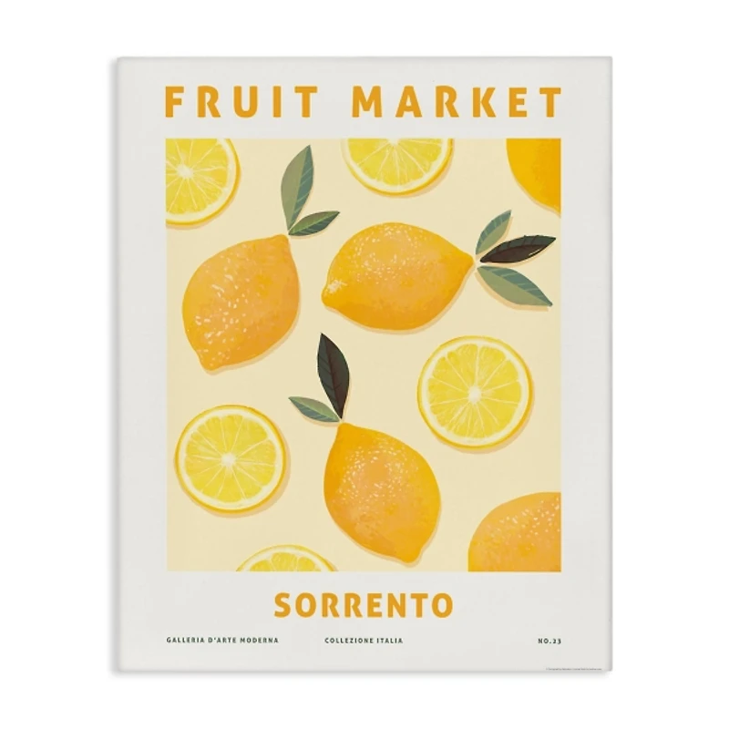 Fruit Market Lemons Canvas Art Print
