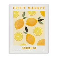Fruit Market Lemons Canvas Art Print