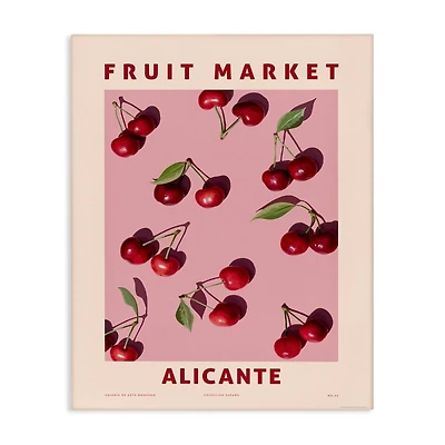 Fruit Market Cherries Canvas Art Print, 16x20