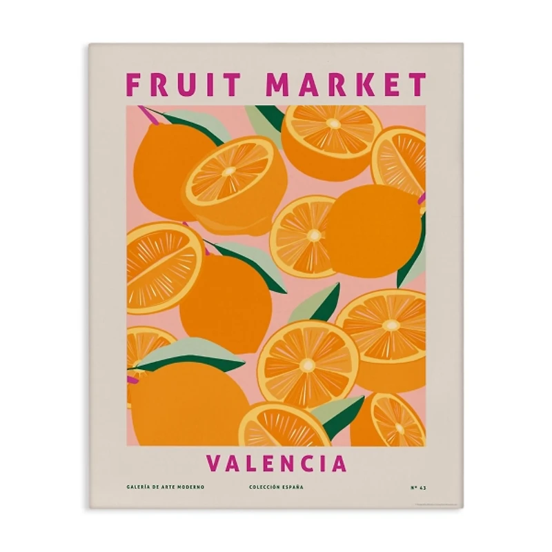 Fruit Market Oranges Canvas Art Print, 16x20