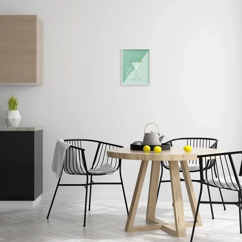 Modern Martini Recipe Framed Canvas Print