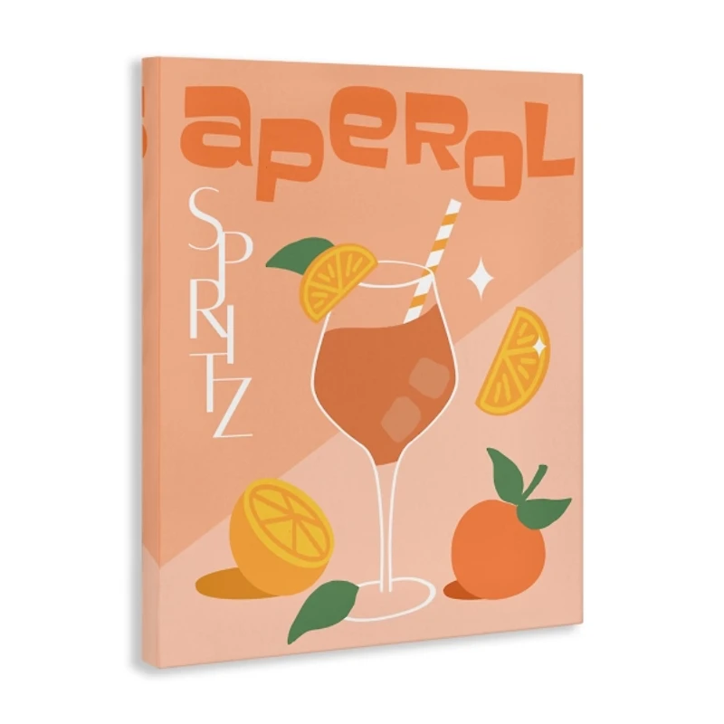 Aperol Spritz Canvas Art Print, 16x20