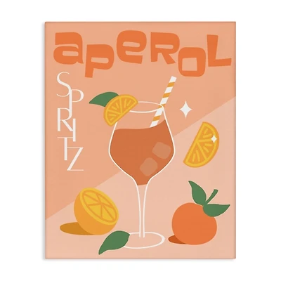 Aperol Spritz Canvas Art Print, 16x20