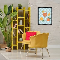 Checkered Spritz Framed Canvas Art Print