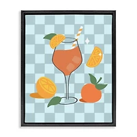 Checkered Spritz Framed Canvas Art Print