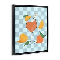 Checkered Spritz Framed Canvas Art Print, 25x31