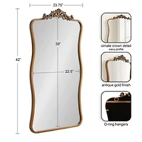 Gold Baroque Wavy Wall Mirror