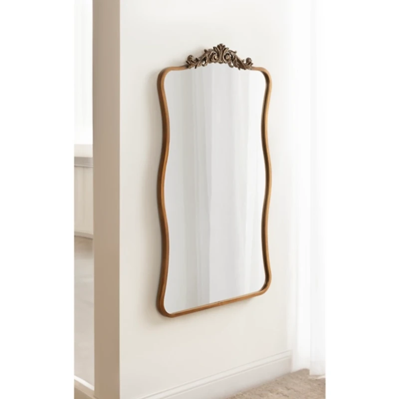 Gold Baroque Wavy Wall Mirror