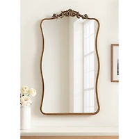 Gold Baroque Wavy Wall Mirror
