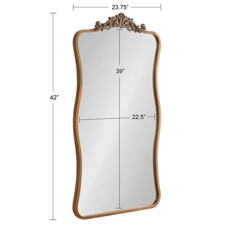 Gold Baroque Wavy Wall Mirror