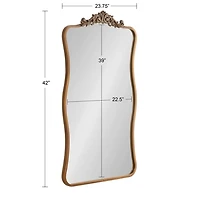 Gold Baroque Wavy Wall Mirror