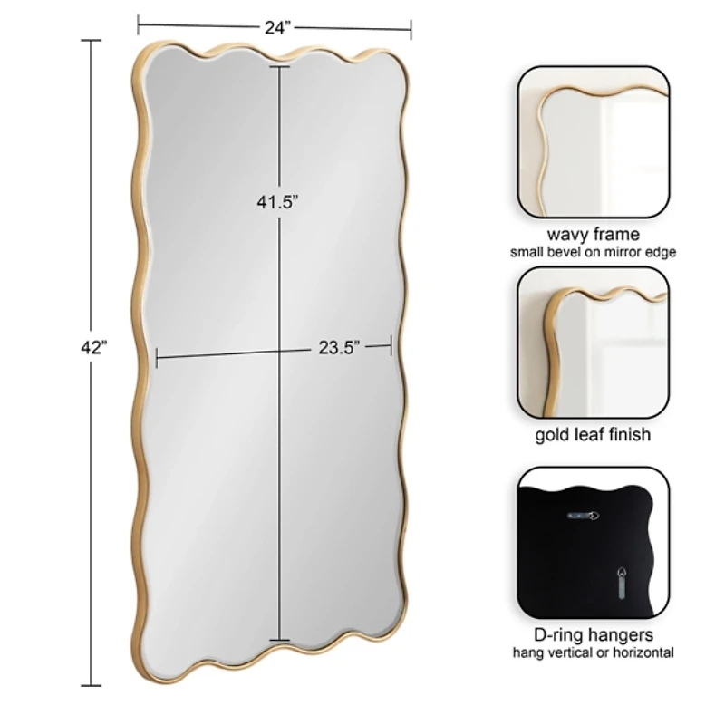 Gold Viona Scalloped Wall Mirror