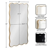 Gold Viona Scalloped Wall Mirror