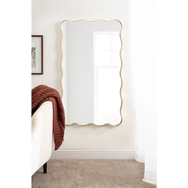 Gold Viona Scalloped Wall Mirror