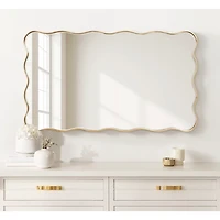Gold Viona Scalloped Wall Mirror