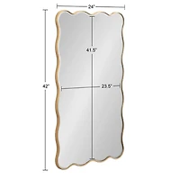 Gold Viona Scalloped Wall Mirror