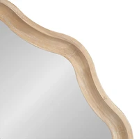 Round Natural Hatherleigh Scalloped Wall Mirror