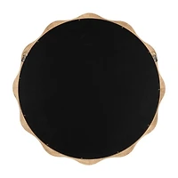 Round Natural Hatherleigh Scalloped Wall Mirror