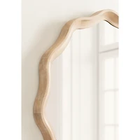 Round Natural Hatherleigh Scalloped Wall Mirror