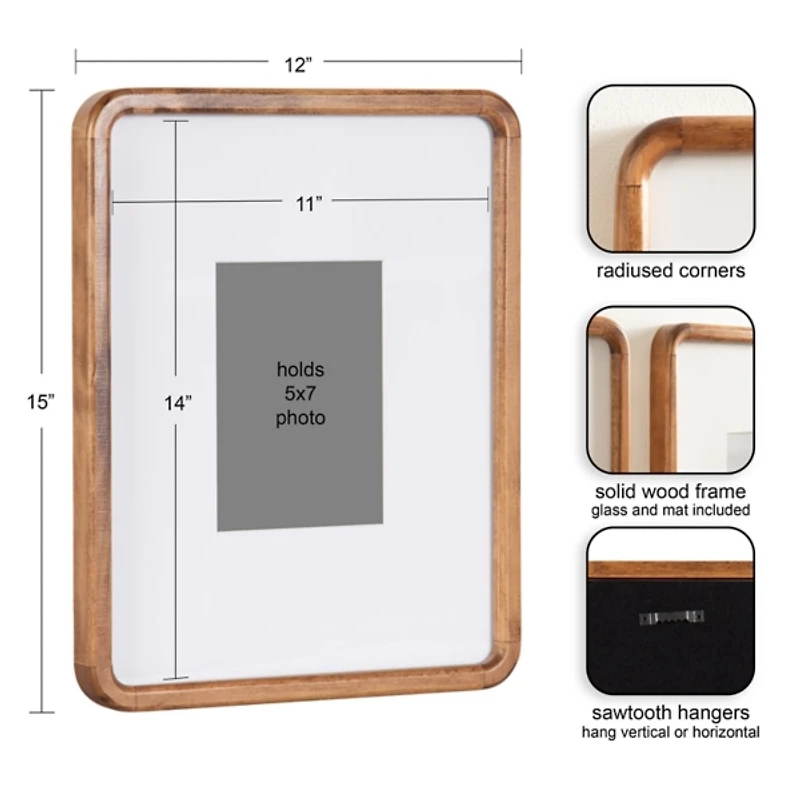 Inglewood Walnut 3-pc. Gallery Wall Frame Set, 5x7