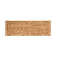 Natural Rattan Floating Wall Shelves, Set of 2