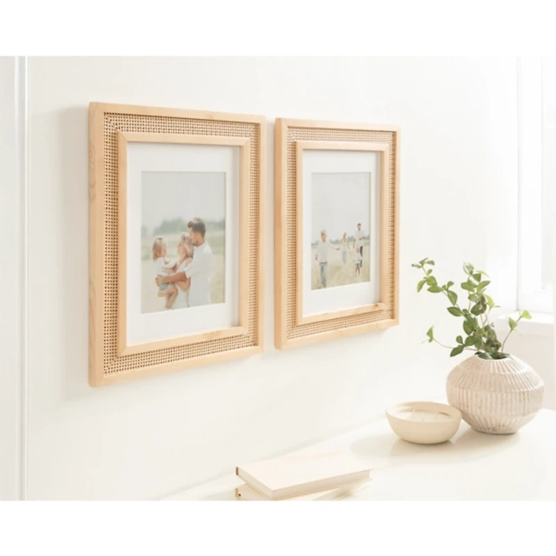 Corah Natural Rattan 2-pc. Gallery Wall Frame Set