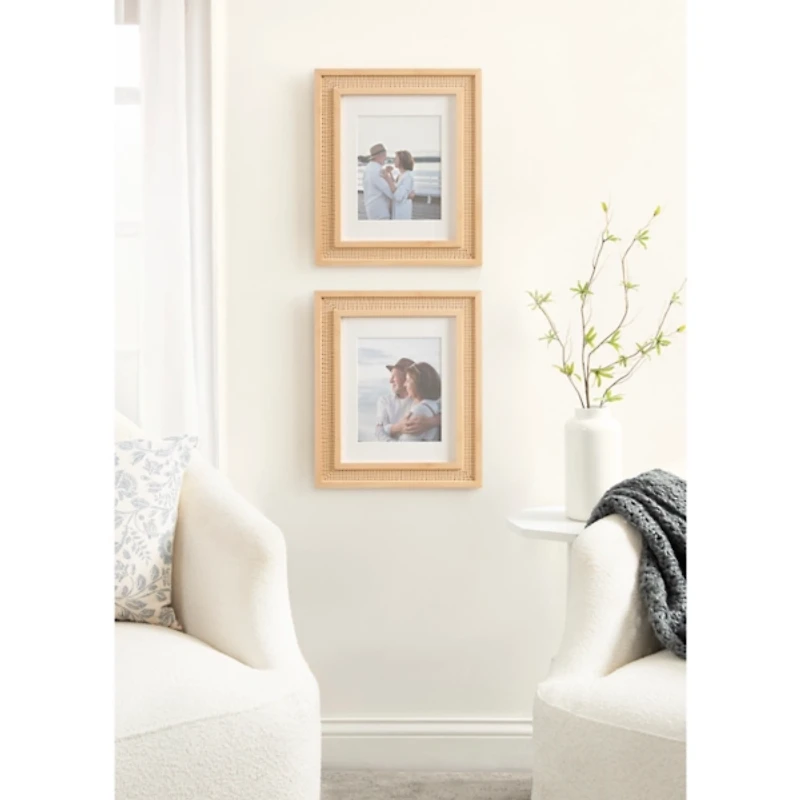 Corah Natural Rattan 2-pc. Gallery Wall Frame Set