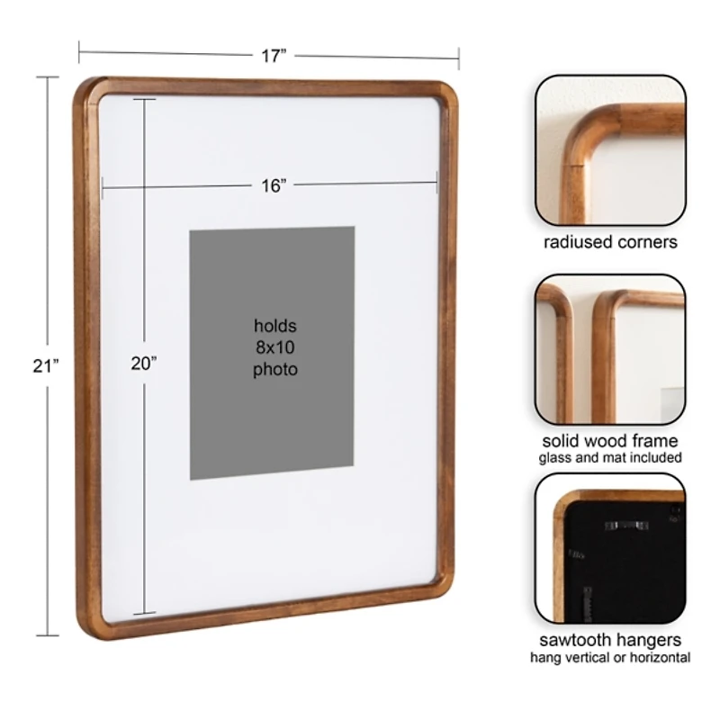 Inglewood Walnut 3-pc Gallery Wall Frame Set, 8x10