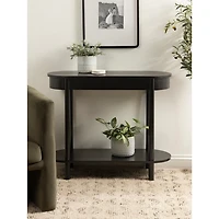 Black Wood Koji Capsule Console Table