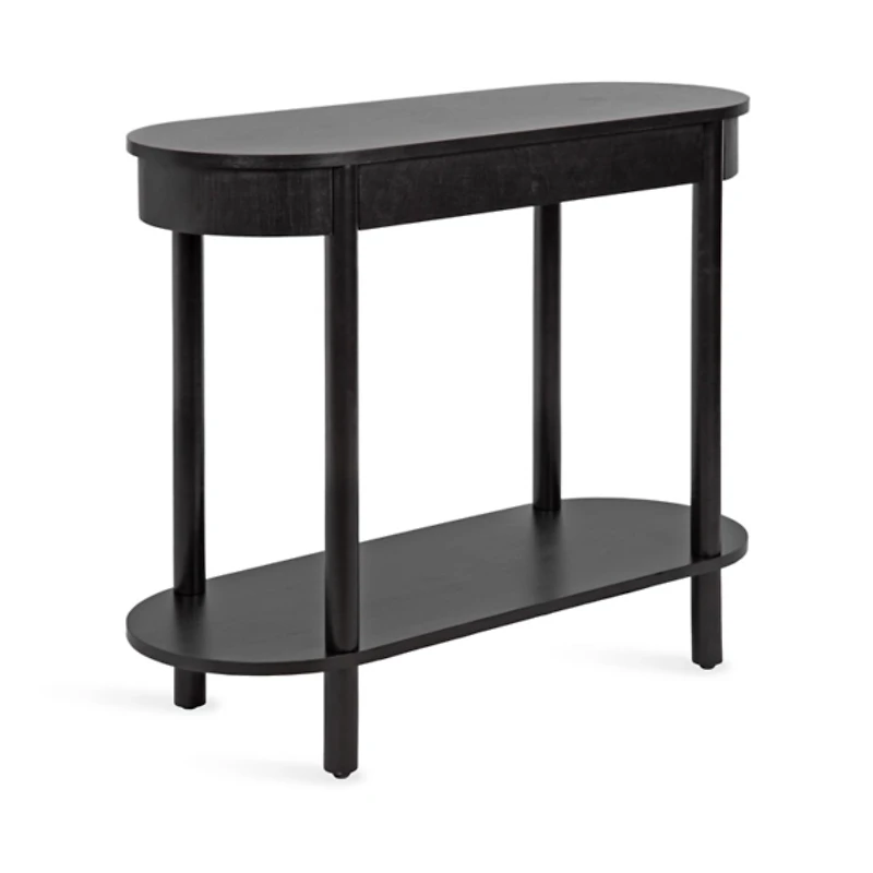 Black Wood Koji Capsule Console Table