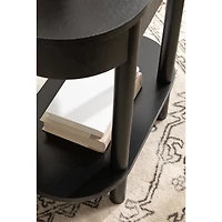Black Wood Koji Capsule Side Table