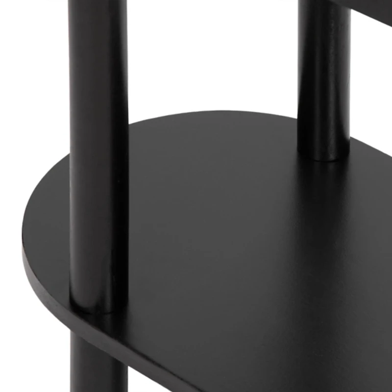 Black Wood Koji Capsule Side Table